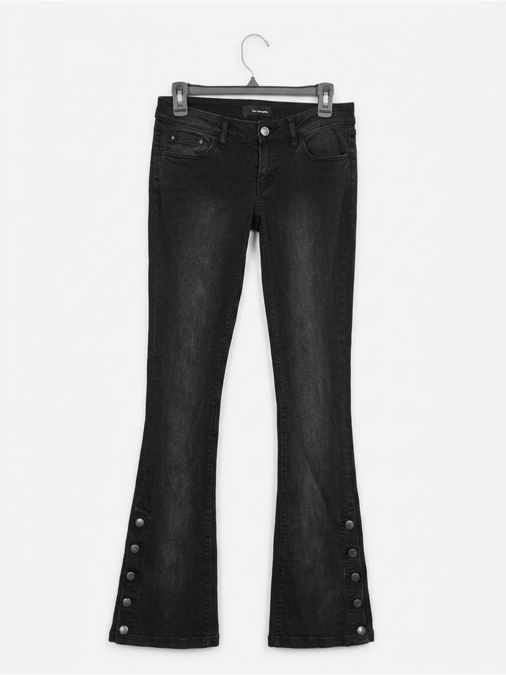 The Kooples black denim flare jeans. Low rise Y2K